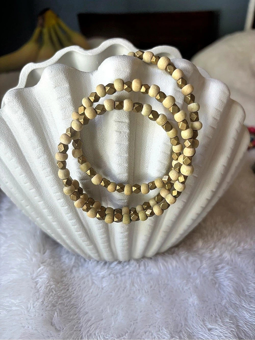 Gold & Gold-Tone Beaded Bracelet